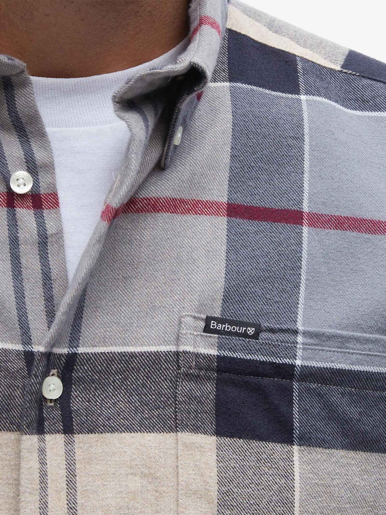 BARBOUR camicia edderton dal taglio sartoriale uomo grigio