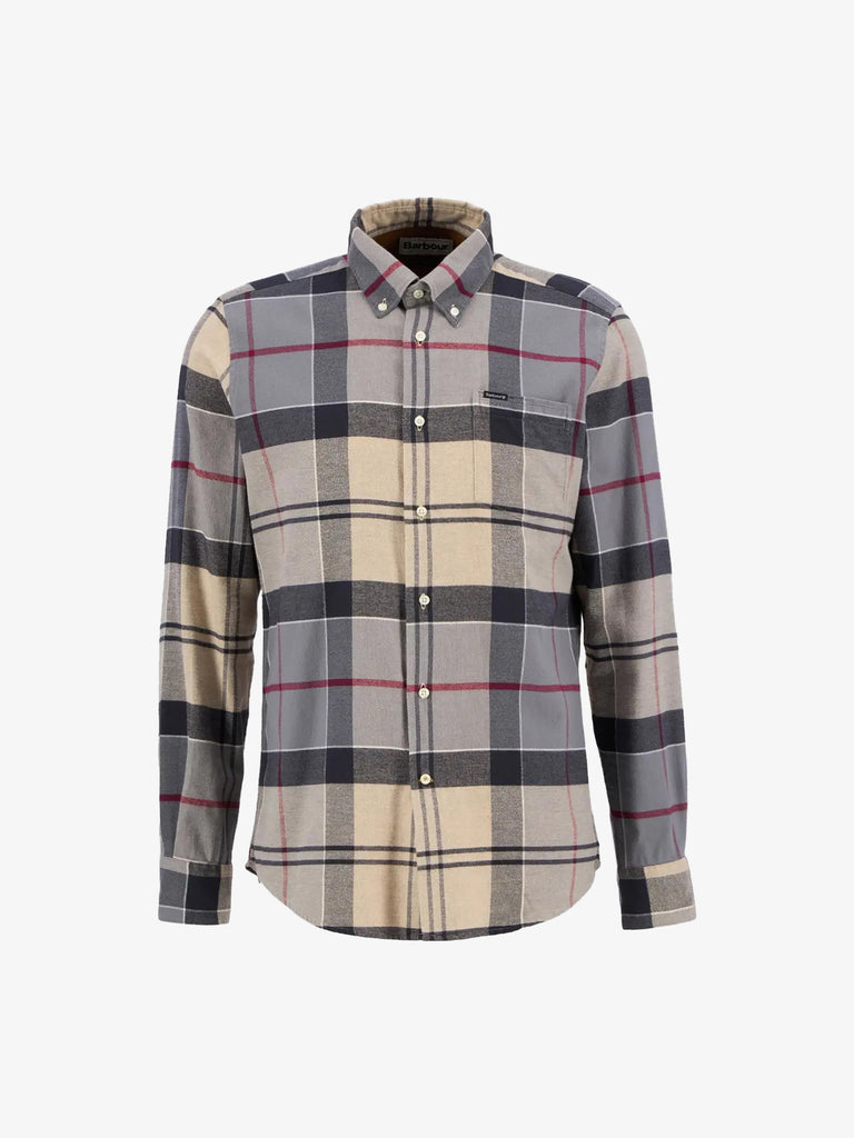BARBOUR camicia edderton dal taglio sartoriale uomo grigio