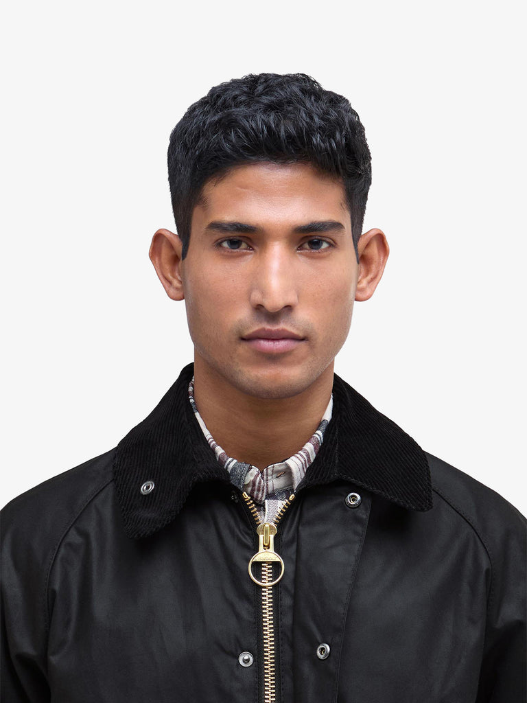 BARBOUR giubbotto bedale® cerato uomo nero