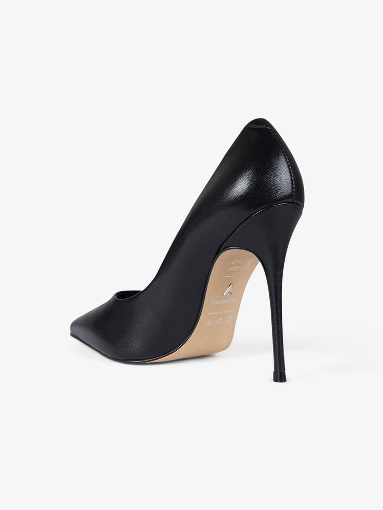 CARRANO décolleté donna pelle nero