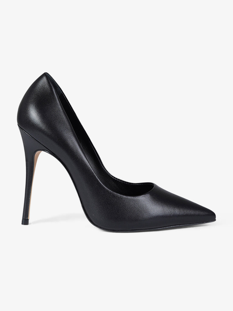 CARRANO décolleté donna pelle nero