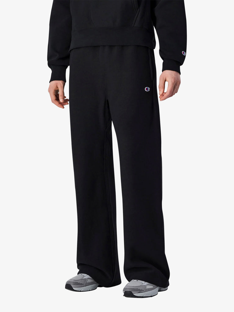 CHAMPION joggers reverse weave a gamba ampia uomo nero cotone