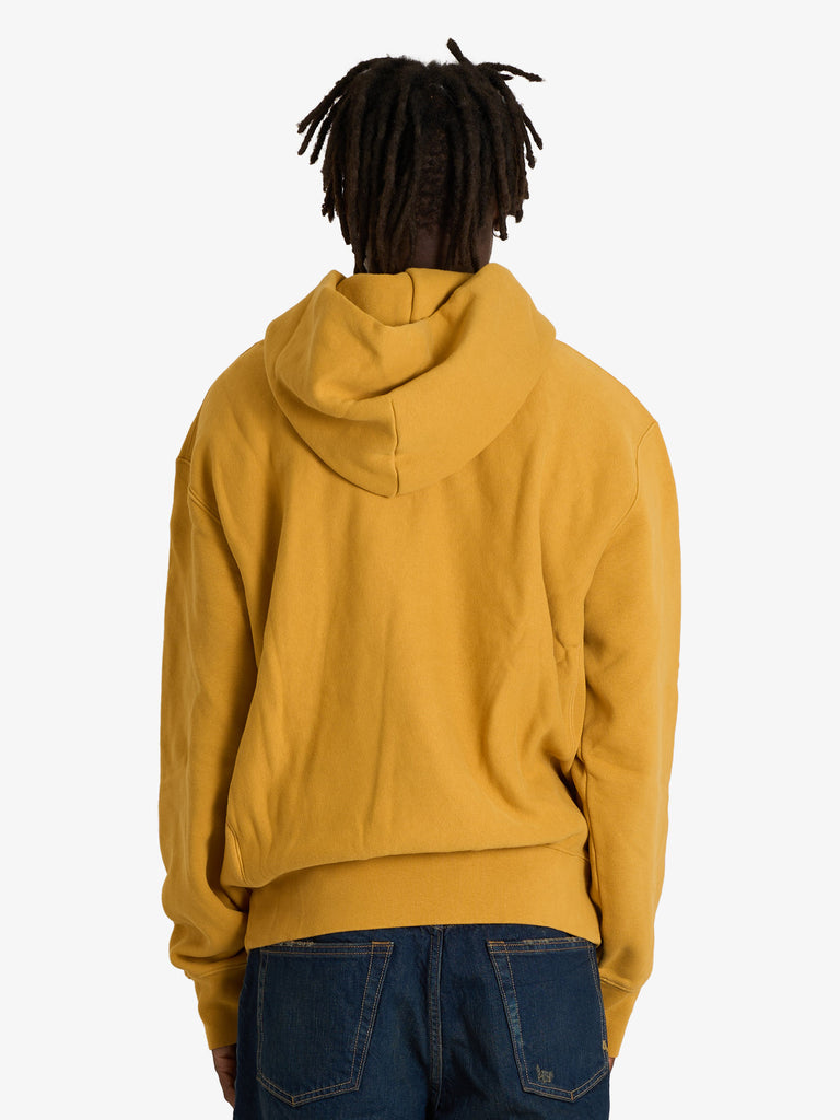 CHAMPION felpa con cappuccio reverse weave con interno felpato uomo giallo