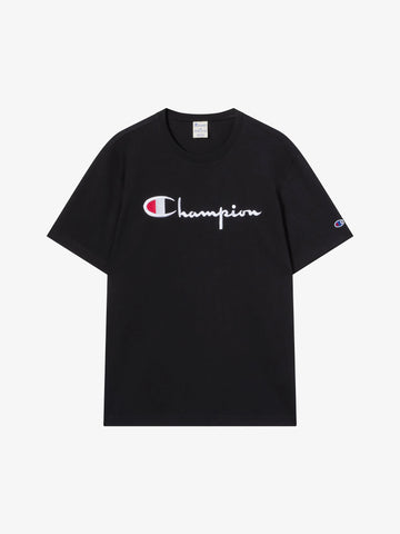 CHAMPION t-shirt reverse weave uomo nero cotone