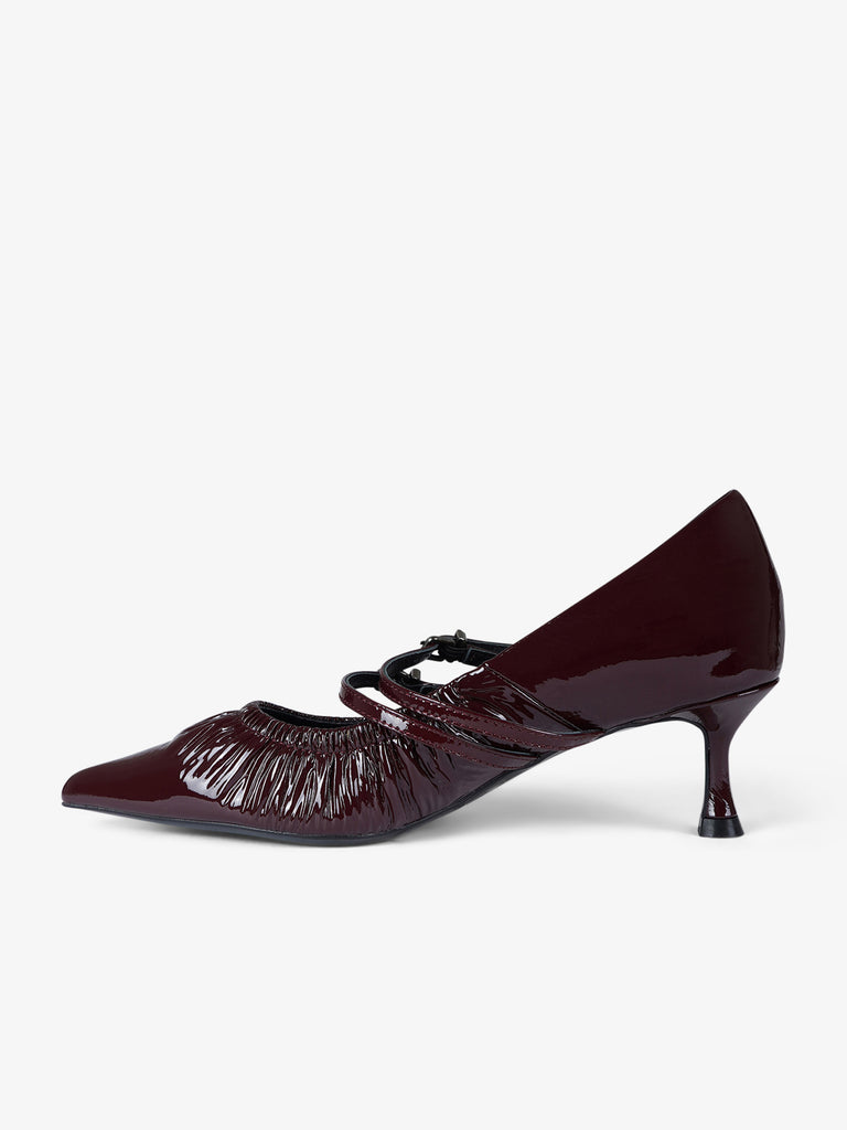 CHICONIC décolleté donna pelle bordeaux