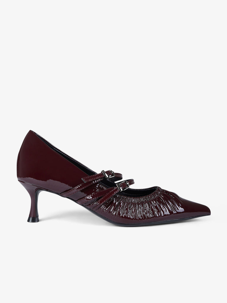 CHICONIC décolleté donna pelle bordeaux