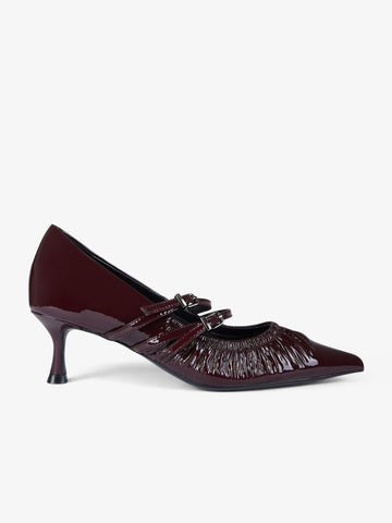 CHICONIC décolleté donna pelle bordeaux