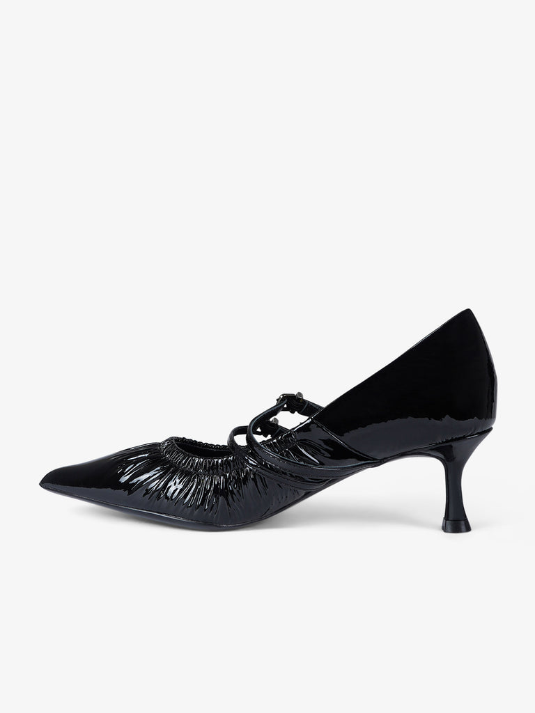 CHICONIC décolleté donna pelle nero