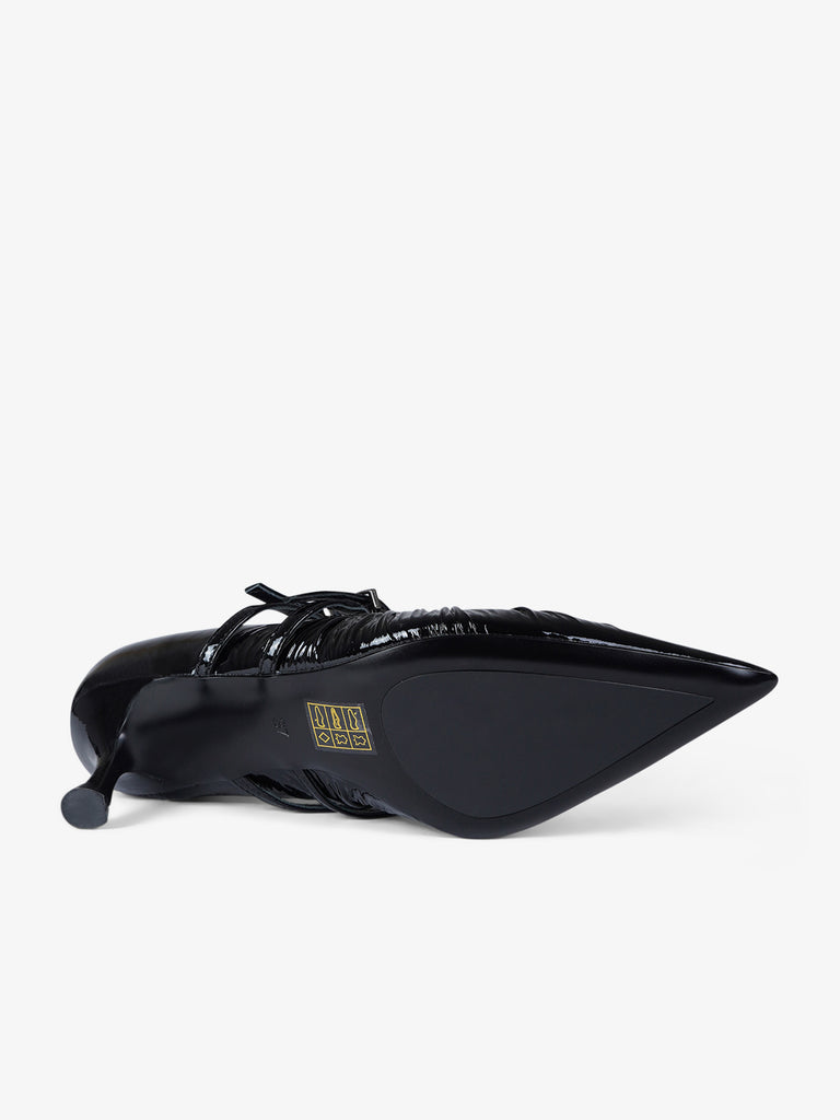 CHICONIC décolleté donna pelle nero