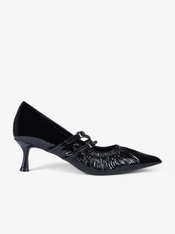 CHICONIC décolleté donna pelle nero
