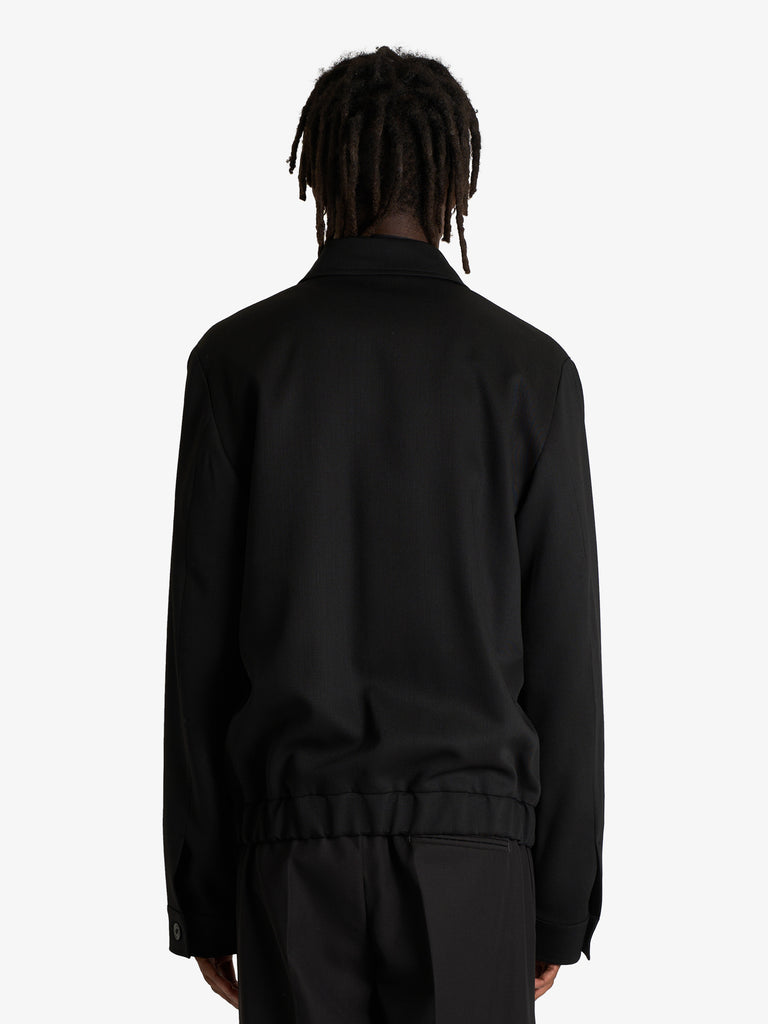 COSTUMEIN blazer polov con zip uomo nero lana