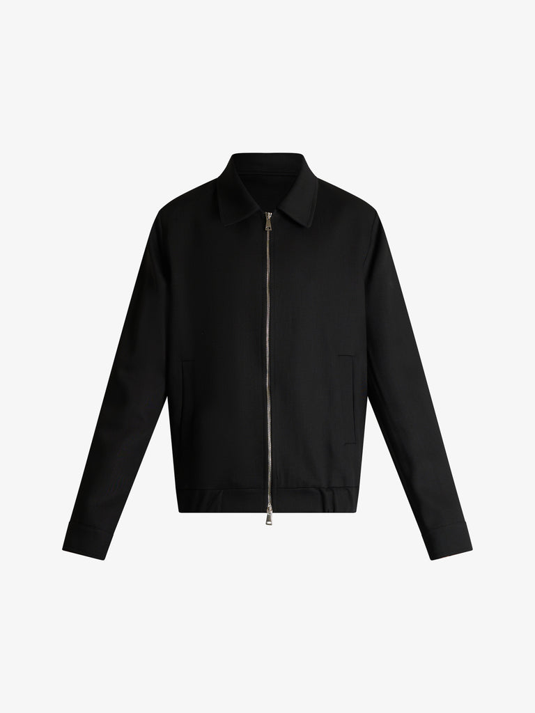 COSTUMEIN blazer polov con zip uomo nero lana