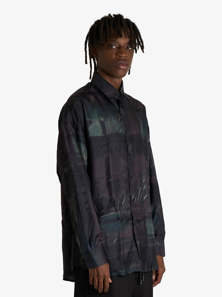 COSTUMEIN camicia valentino base stampata uomo blu