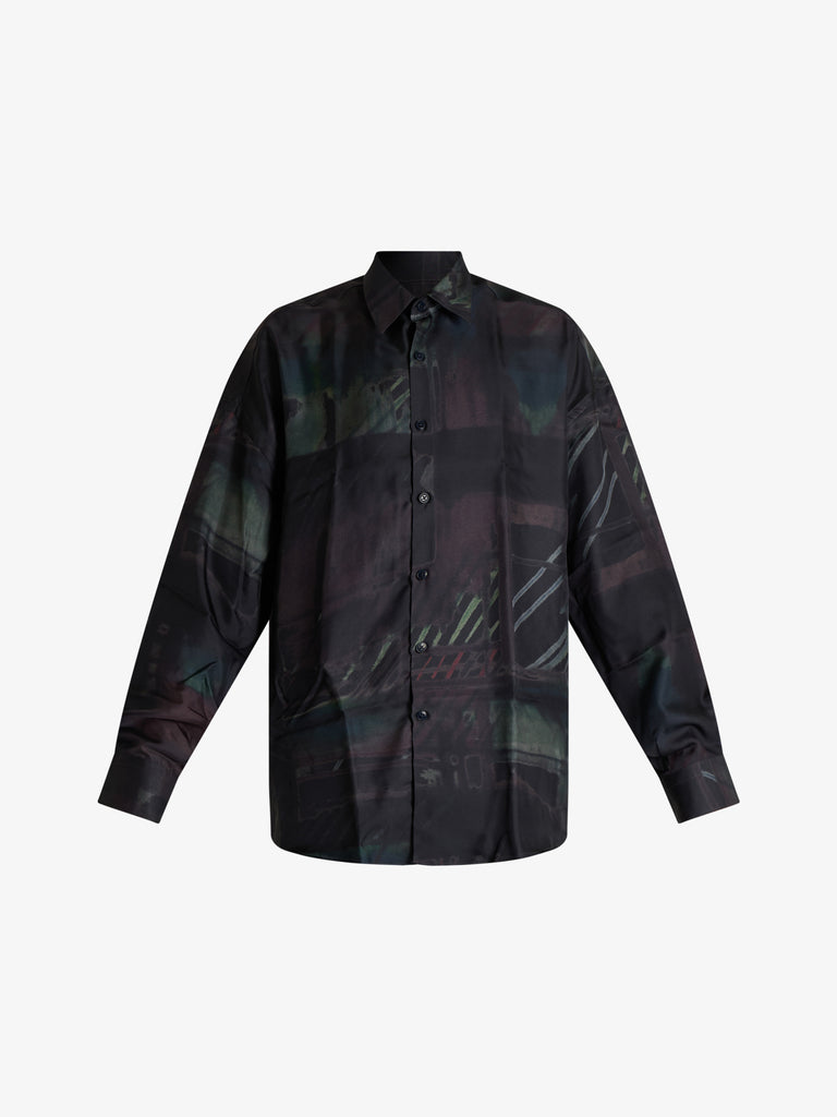 COSTUMEIN camicia valentino base stampata uomo blu