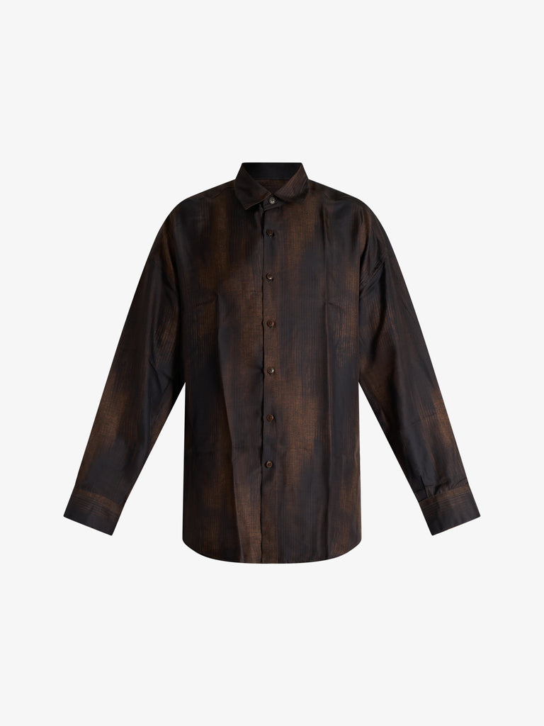 COSTUMEIN camicia valentino base stampata uomo marrone