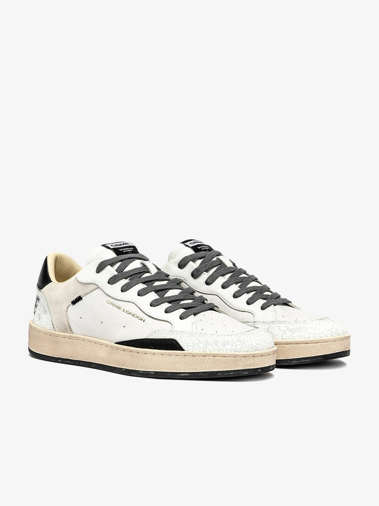 CRIME LONDON sneakers uomo chelsea 11202AA810 pelle bianco