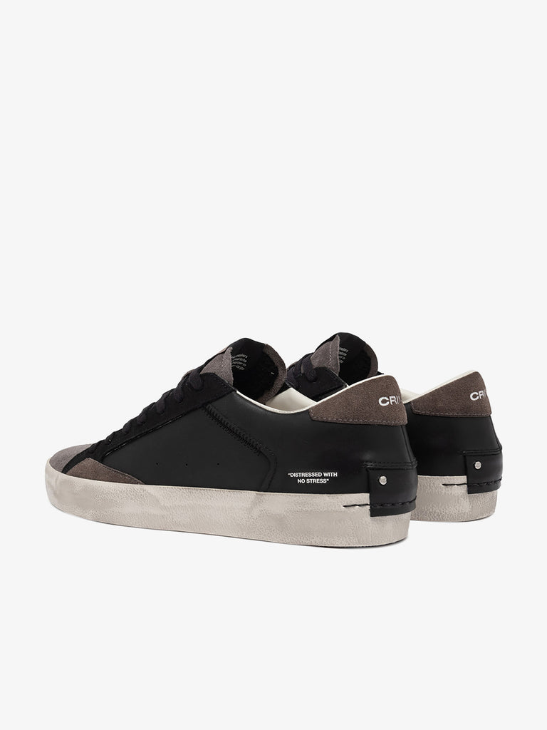CRIME LONDON sneakers uomo dribble 15400aa7 pelle nero