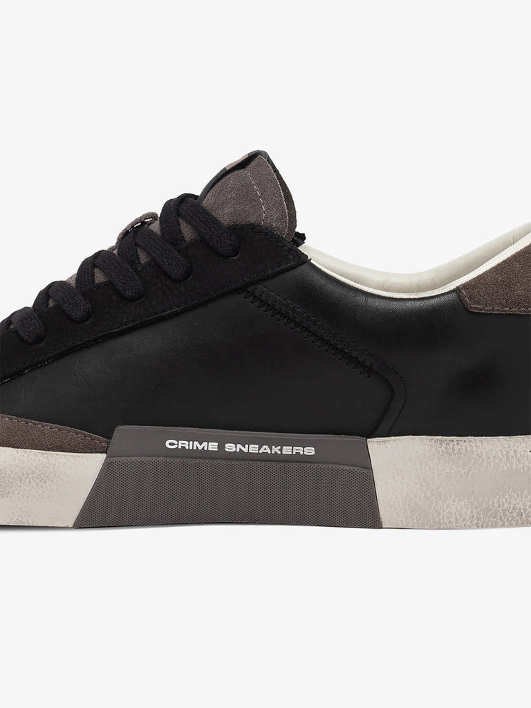 CRIME LONDON sneakers uomo dribble 15400aa7 pelle nero