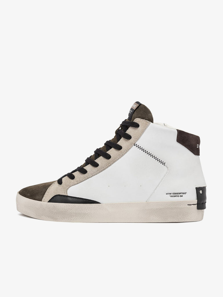 CRIME LONDON sneakers uomo destiny 15051aa7 pelle bianco