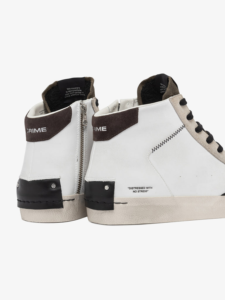 CRIME LONDON sneakers uomo destiny 15051aa7 pelle bianco