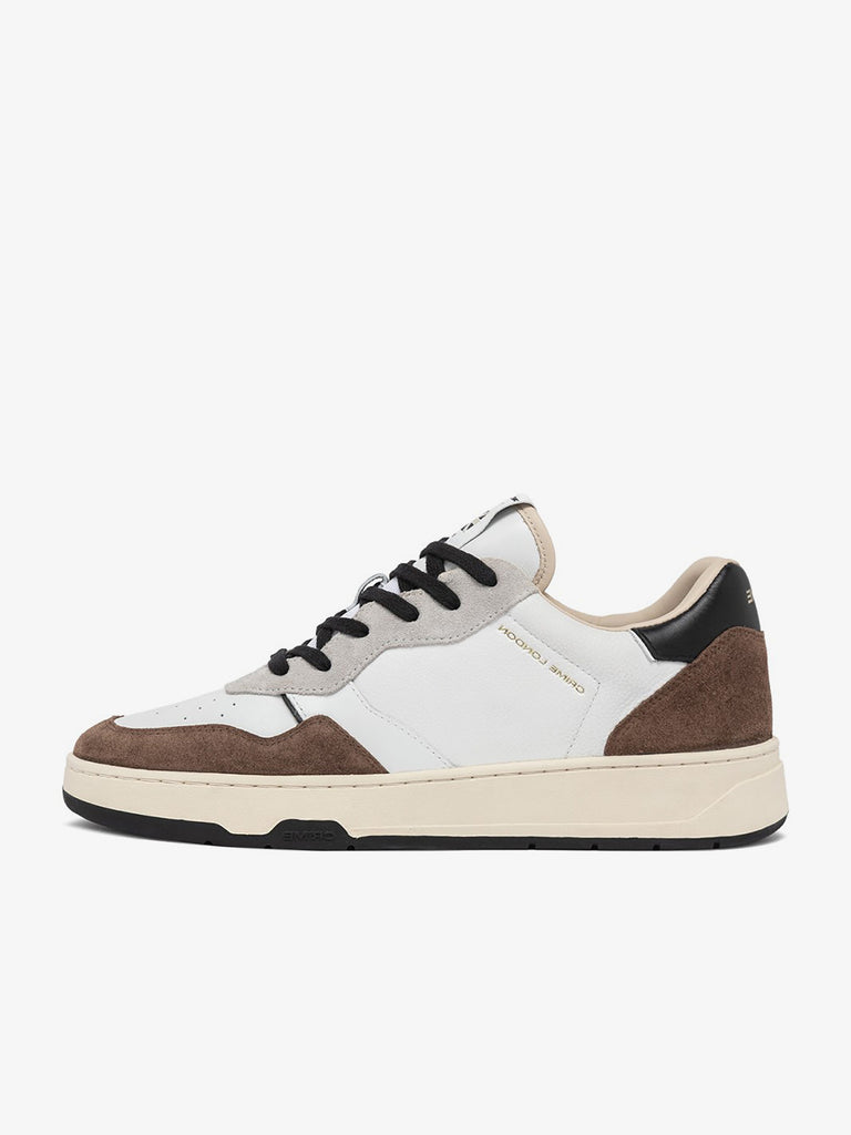 CRIME LONDON sneakers uomo dribble 15400aa7 pelle bianco