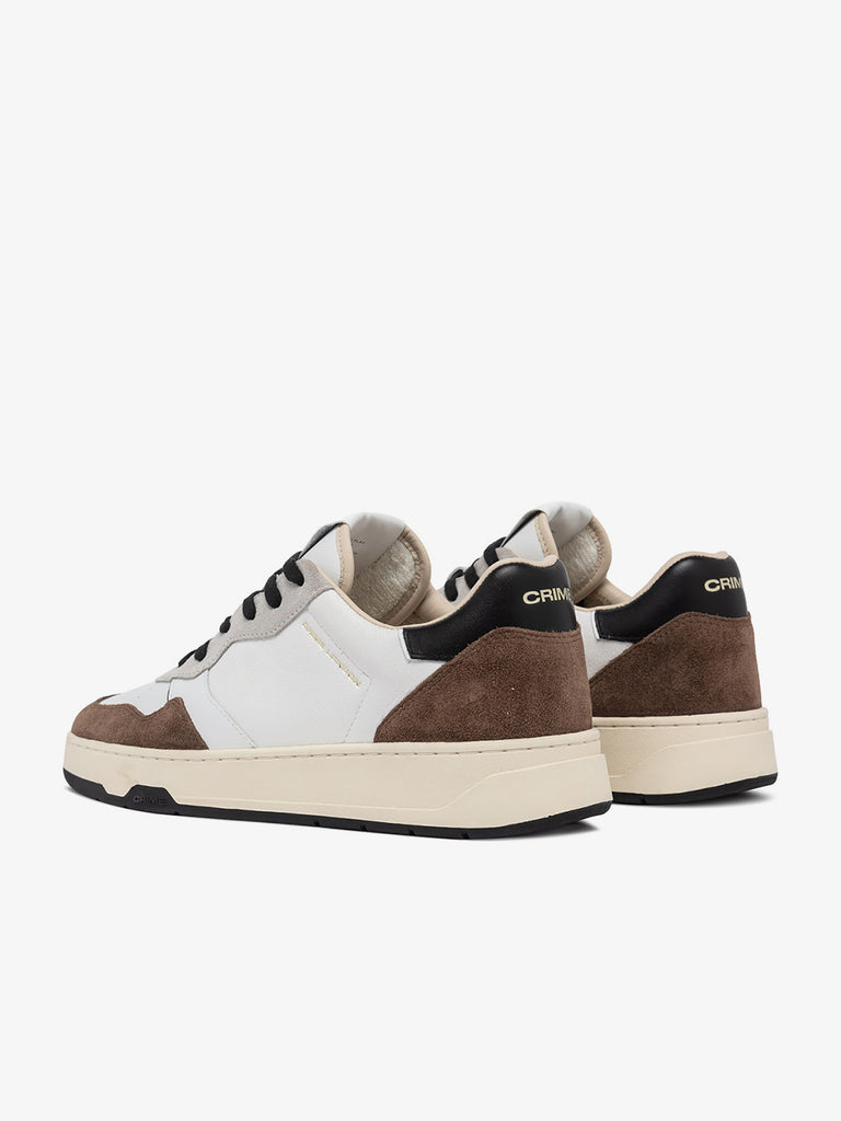 CRIME LONDON sneakers uomo dribble 15400aa7 pelle bianco