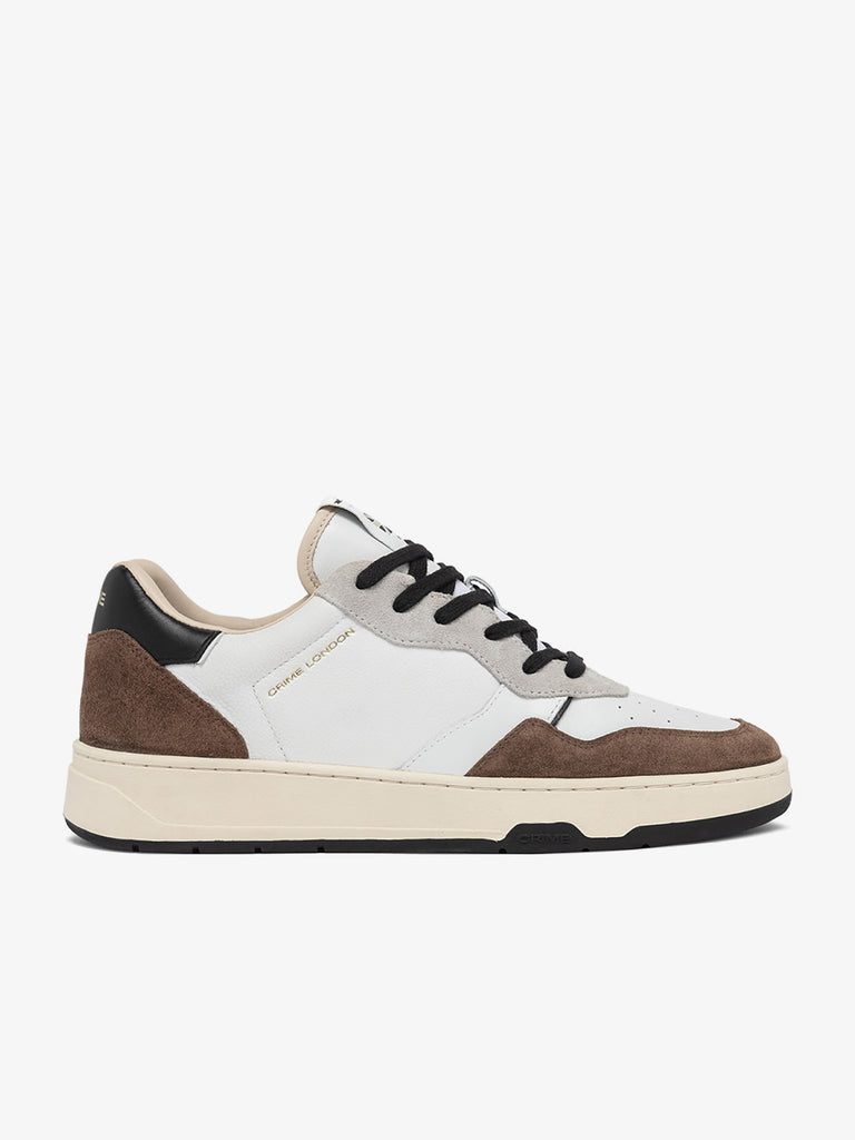 CRIME LONDON sneakers uomo dribble 15400aa7 pelle bianco