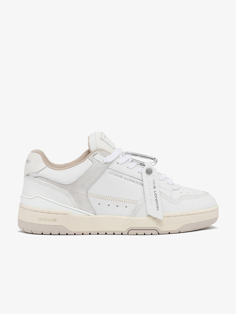 CRIME LONDON sneakers uomo dribble 15400AA7 pelle bianco