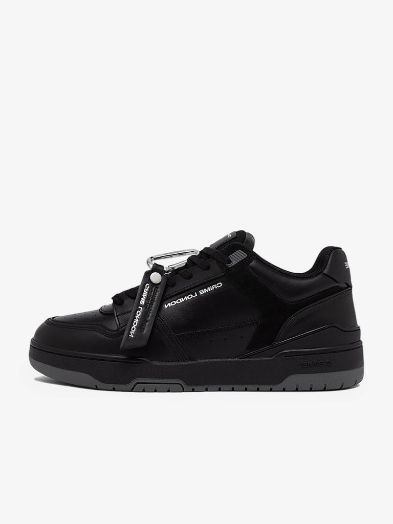 CRIME LONDON sneakers uomo dribble pelle nero