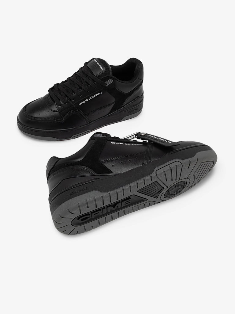 CRIME LONDON sneakers uomo dribble pelle nero