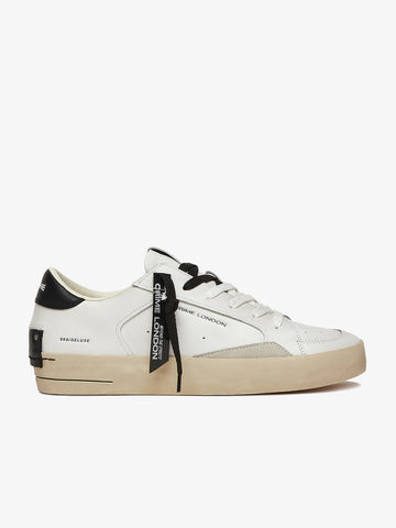 CRIME LONDON sneakers uomo sk8 deluxe 17100PP610 pelle bianco