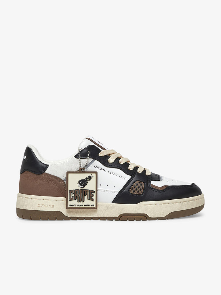 CRIME LONDON sneakers uomo off court og 18301aa6 pelle marrone