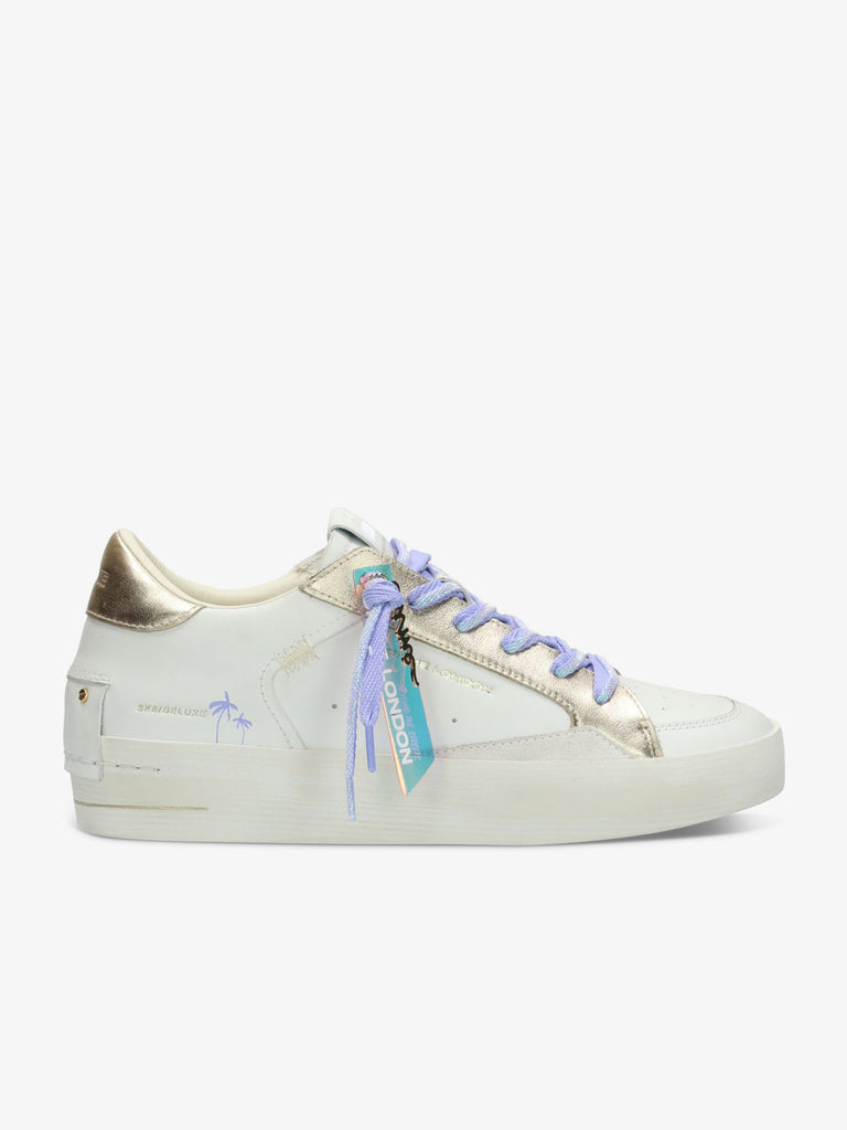 CRIME LONDON sneakers donna deluxe wedge 20134pp7 pelle bianco