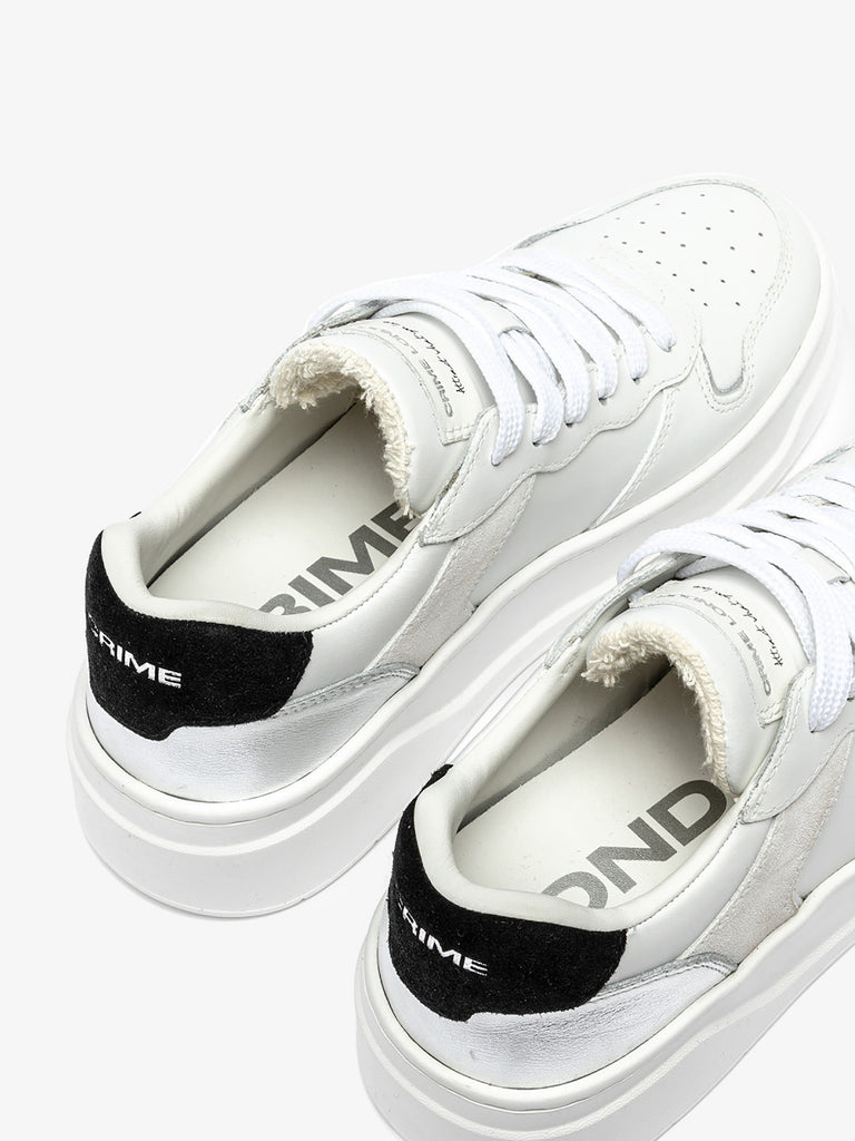 CRIME LONDON sneakers donna deluxe wave 20701pp7 pelle bianco
