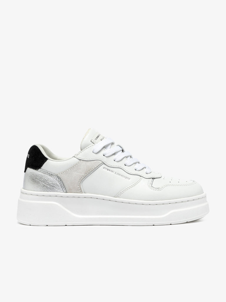 CRIME LONDON sneakers donna deluxe wave 20701pp7 pelle bianco