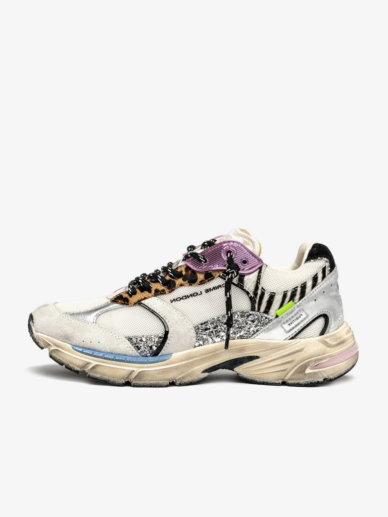 CRIME LONDON sneakers donna fugitive 9094 tessuto multicolor