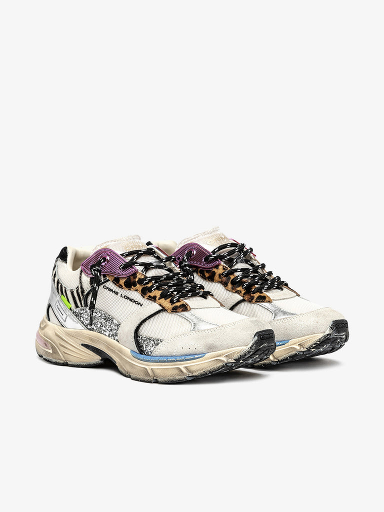 CRIME LONDON sneakers donna fugitive 9094 tessuto multicolor