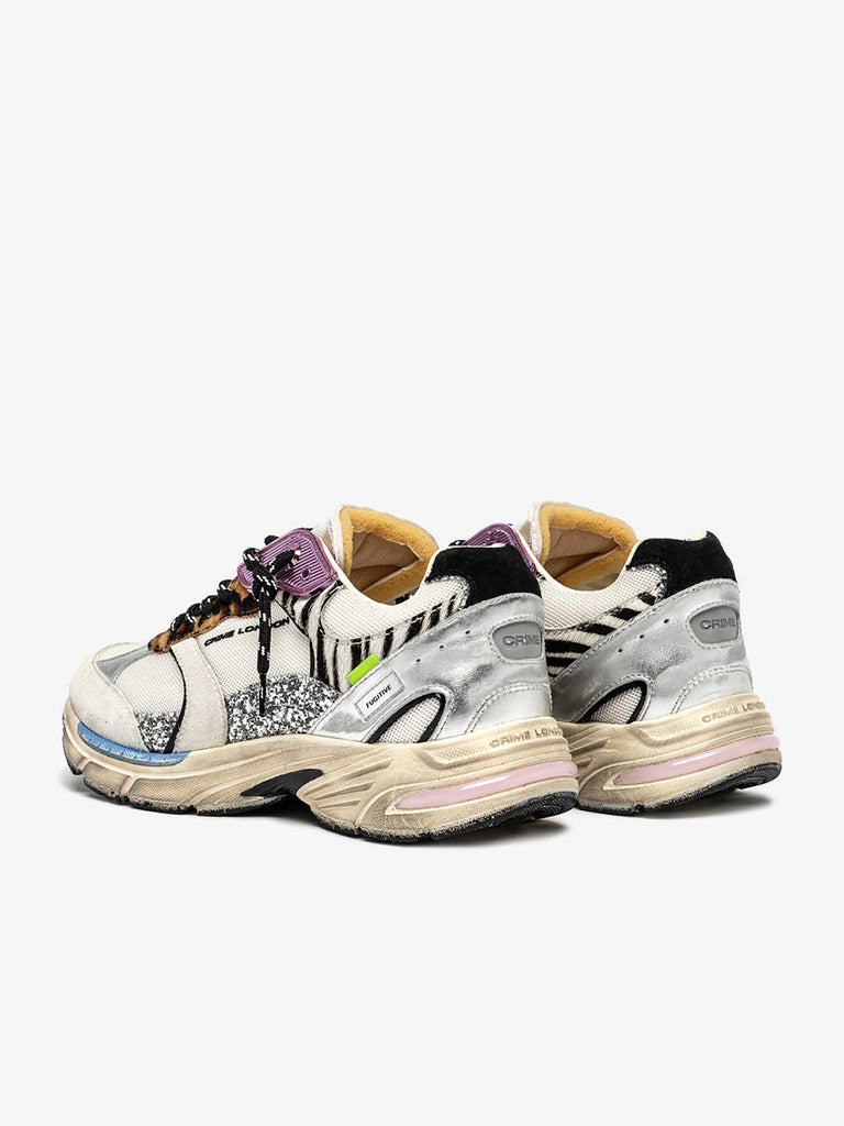 CRIME LONDON sneakers donna fugitive 9094 tessuto multicolor
