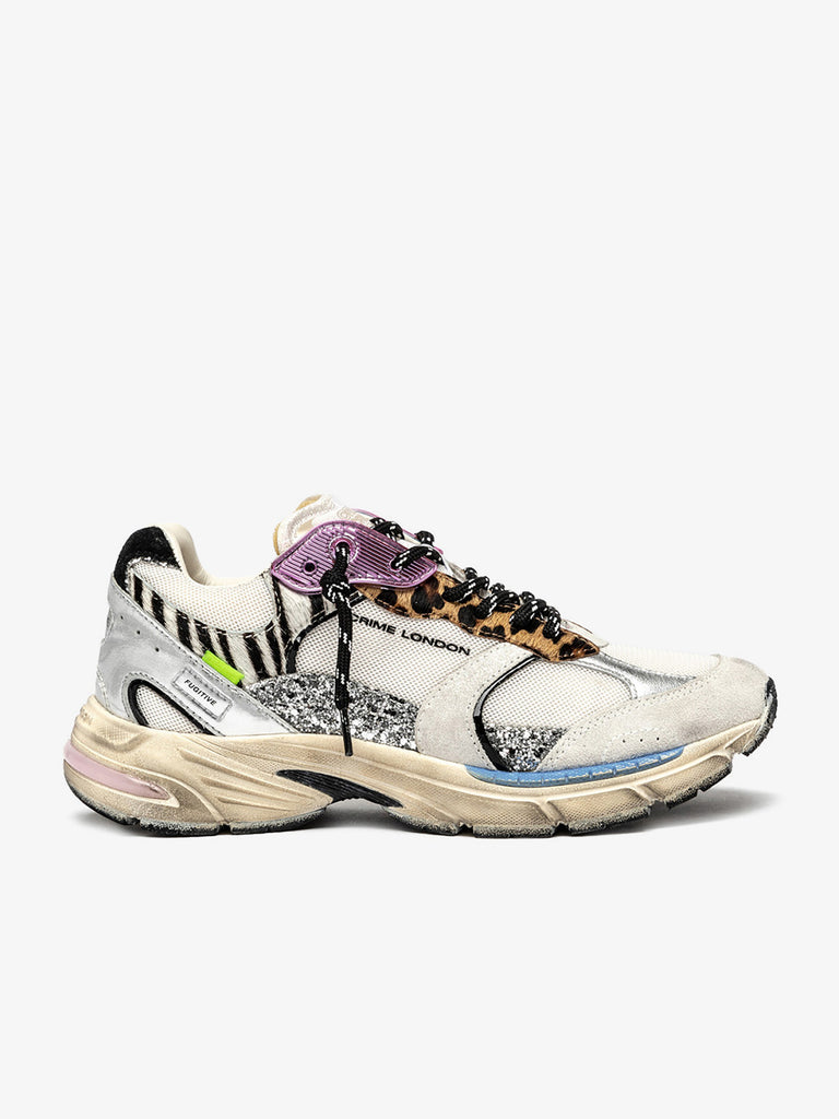 CRIME LONDON sneakers donna fugitive 9094 tessuto multicolor