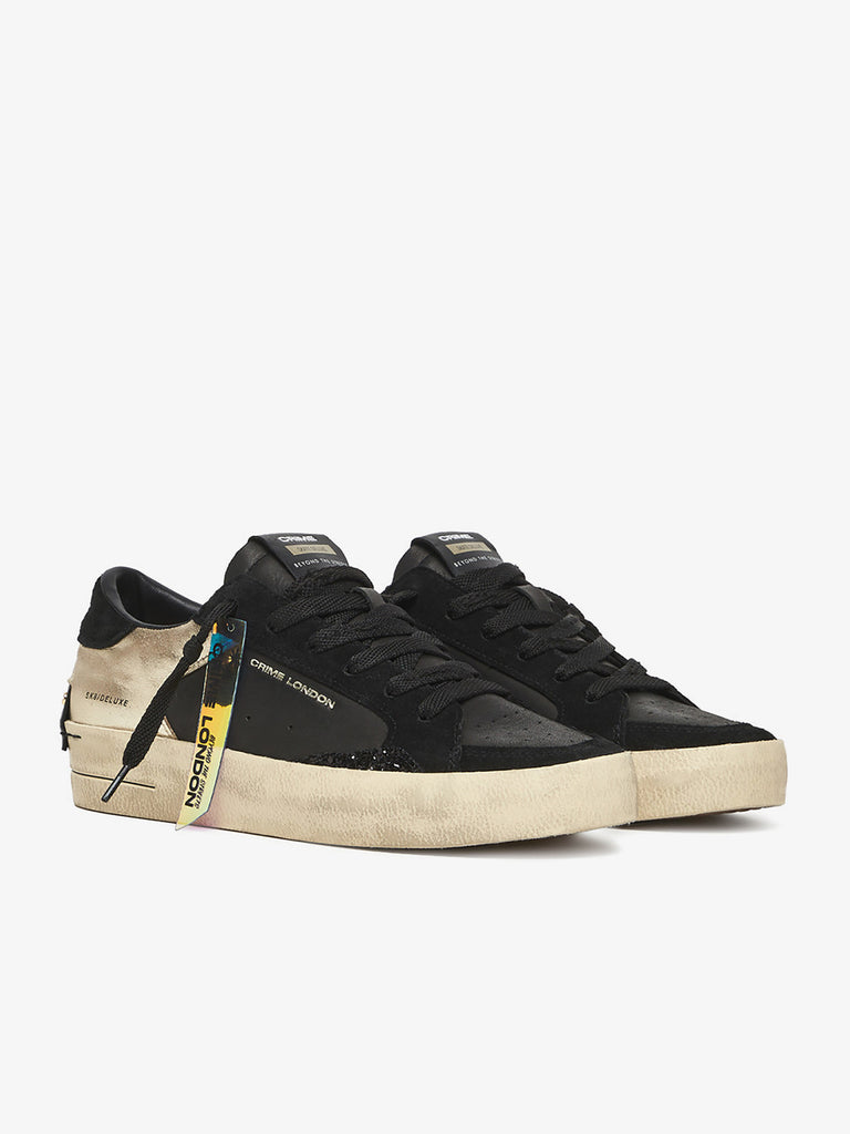 CRIME LONDON sneakers donna sk8 deluxe 28104AA620 pelle nero