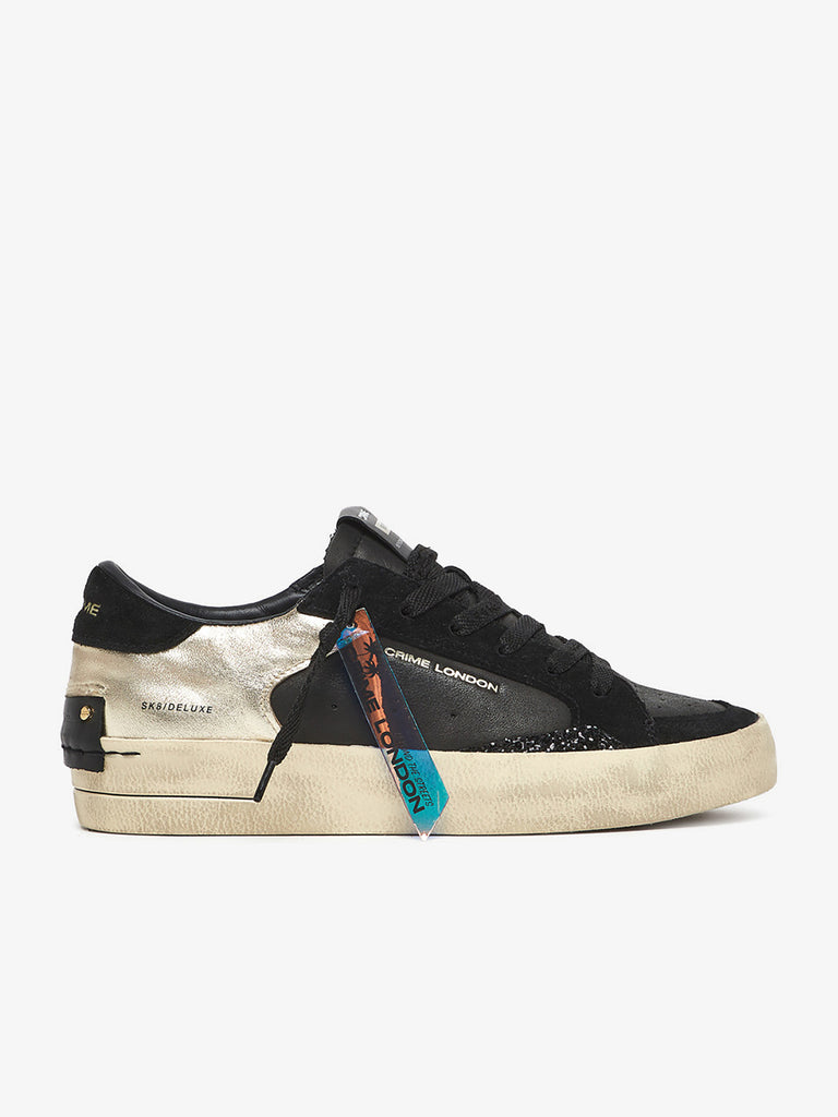 CRIME LONDON sneakers donna sk8 deluxe 28104AA620 pelle nero