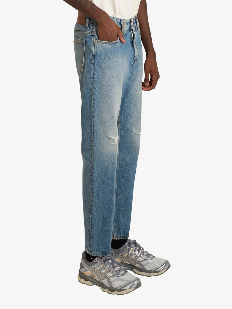 CYCLE jeans lucky tapered fit antique con candeggina uomo blu