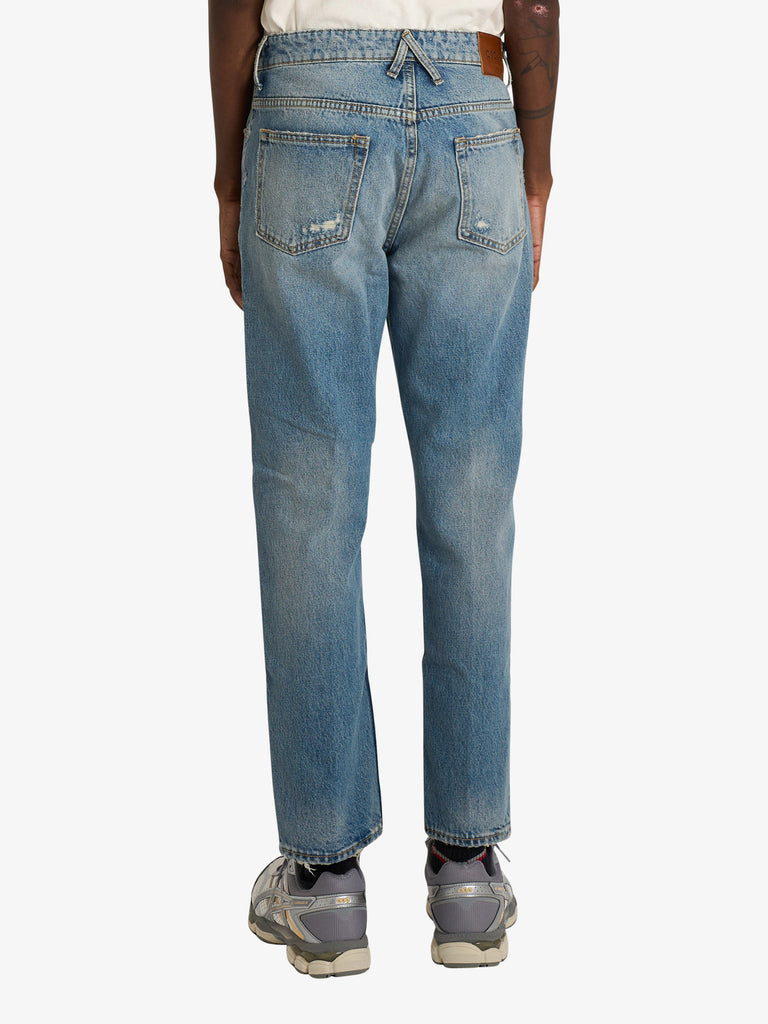 CYCLE jeans lucky tapered fit antique con candeggina uomo blu