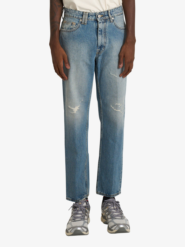 CYCLE jeans lucky tapered fit antique con candeggina uomo blu