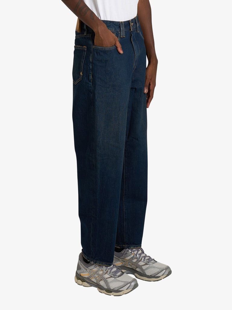 CYCLE jeans jumbo baggy fit effetto consumato uomo blu cotone