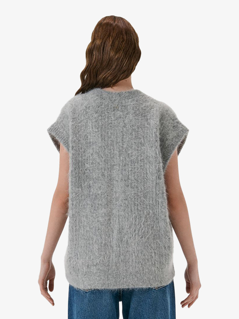CYCLE gilet over brushed donna grigio