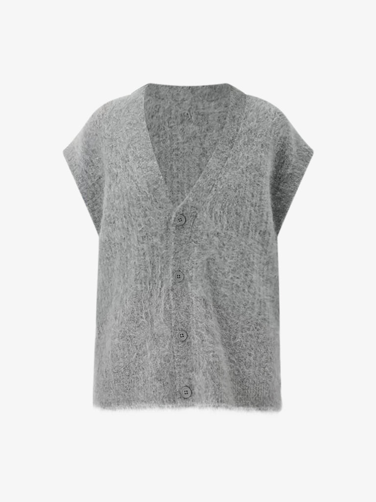CYCLE gilet over brushed donna grigio