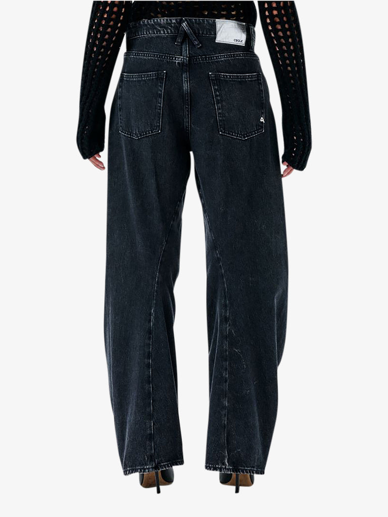 CYCLE jeans aida ergo super fitted mid donna nero cotone