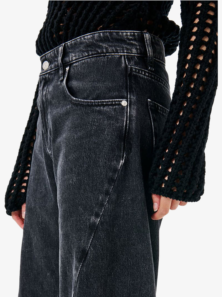 CYCLE jeans aida ergo super fitted mid donna nero cotone