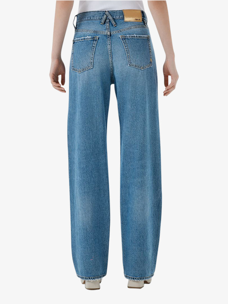 CYCLE jeans mila low rise '90s fit mid donna blu cotone